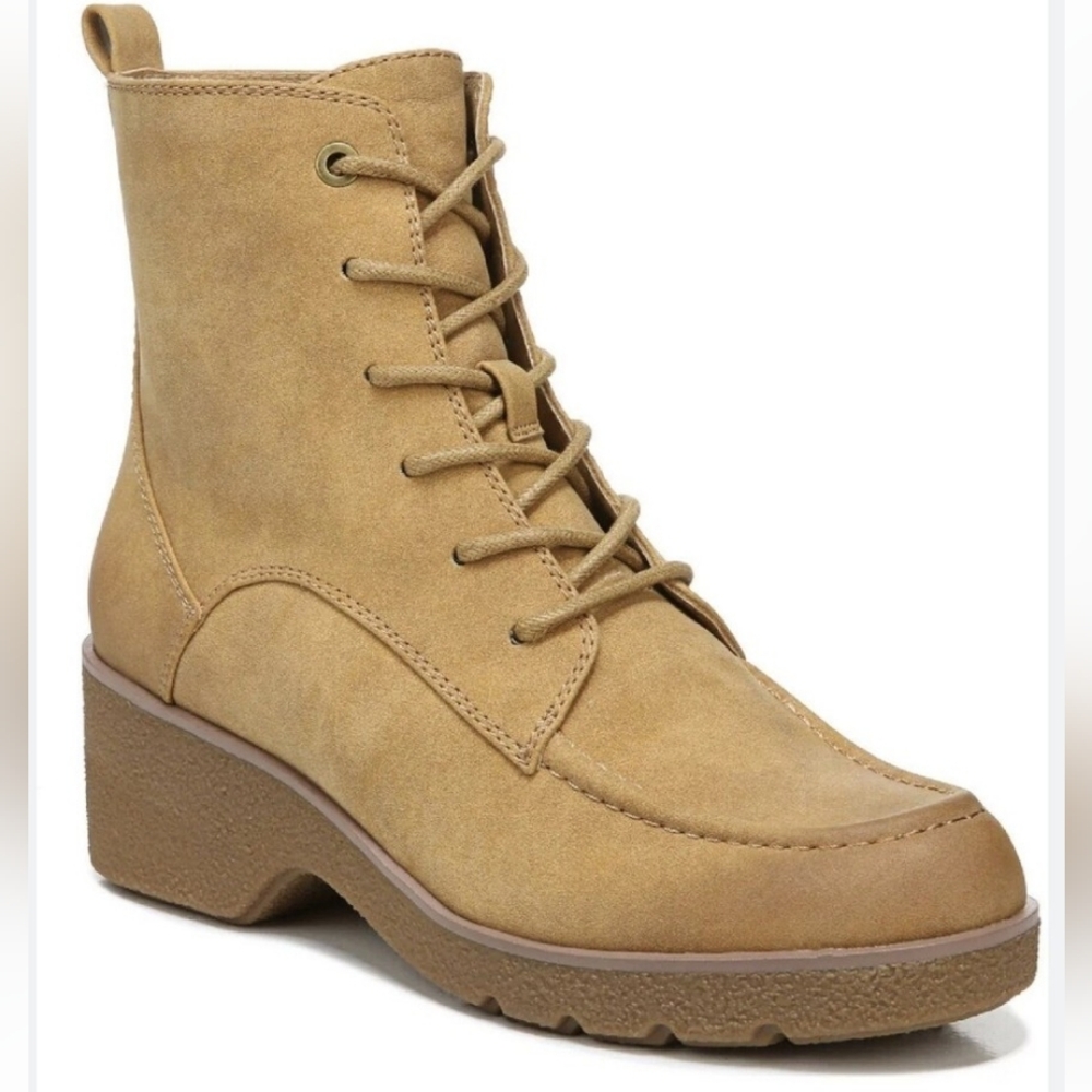 Naturalizer Camel Genie Faux Suede Wedge Ankle Boots